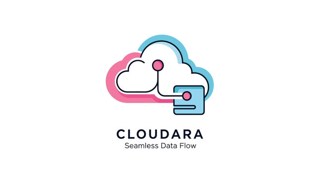 Cloudara logo with seamless data flow concept, representing cloud computing and digital information transfer.