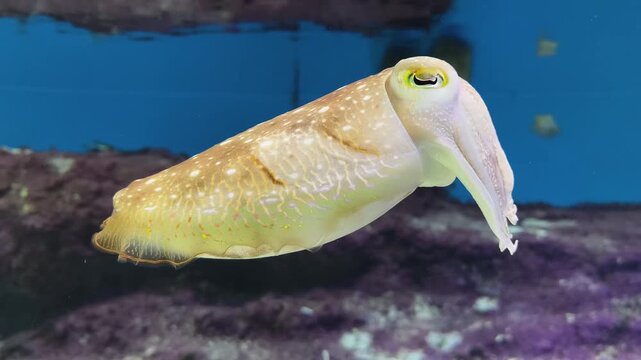 Cuttlefish amazing sea creature in a marine aquarium