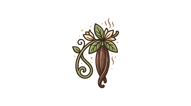 Illustration of a mandrake root with leaves and flowers.