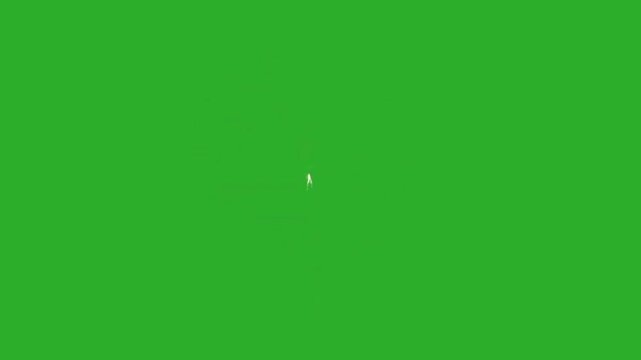 Fireworks explosion with bright white sparks isolated on green screen background chroma key video