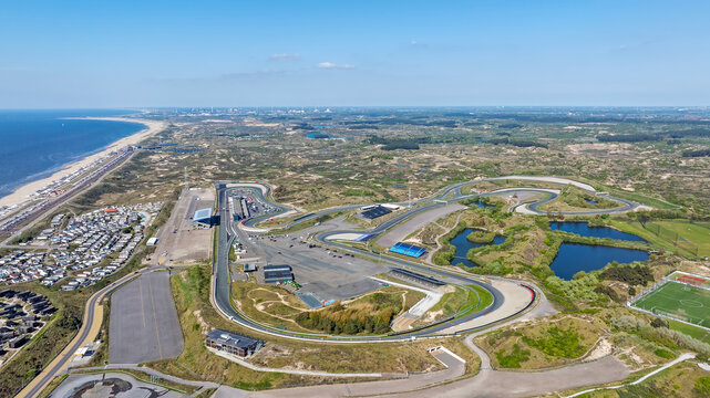 Racing circuit near the coast and dunes in Europe