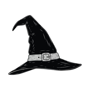 Witch Hat with Buckle for Halloween Costume Theme