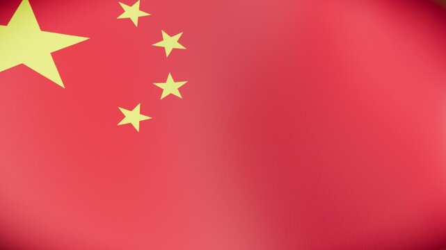 Bright green screen keyable 3D China flag animation, a seamlessly looping motion graphic for corporate video backgrounds