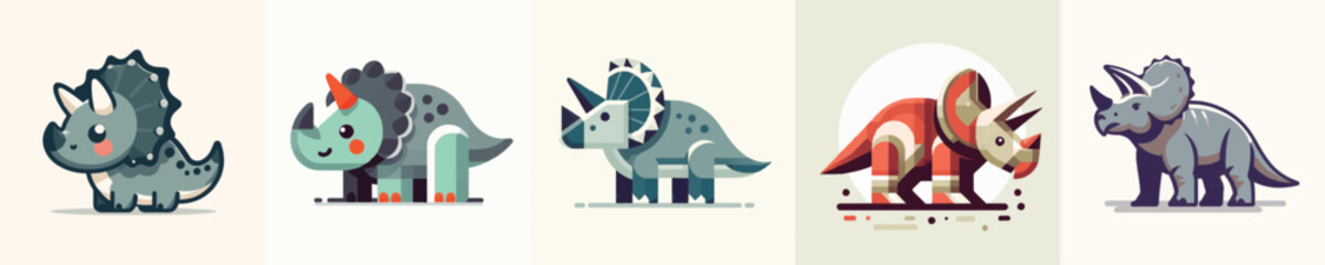 Triceratops Vector Illustration © Fajar