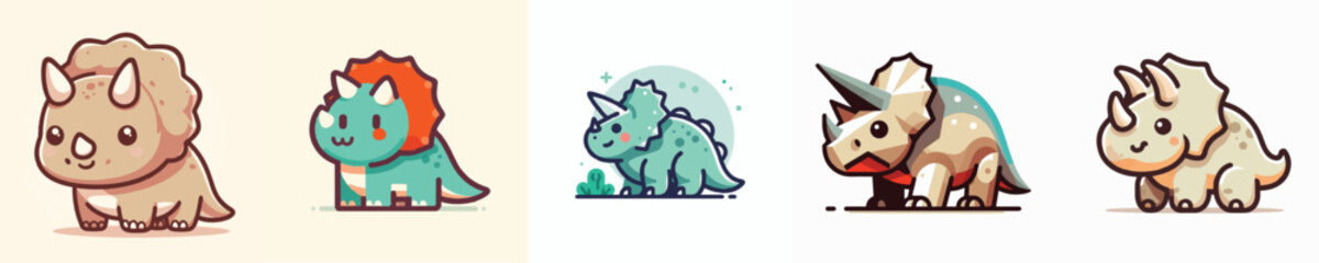 Triceratops Vector Illustration © Fajar