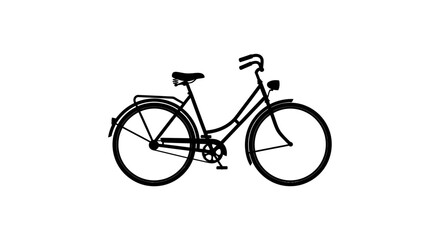 Fototapeta premium Bicycle, bike, cycling, transportation, vehicle, icon, illustration, black