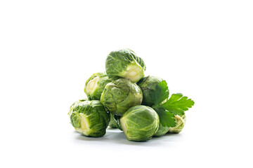 Fototapeta premium fresh washed brussels sprouts in colander healthy food concept