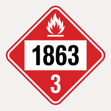Class 3 Flammable Liquid Hazard Placard for Transportation Safety and Dangerous Goods Identification