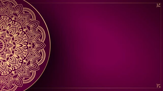 Luxury Floral Mandala Empty Background Video