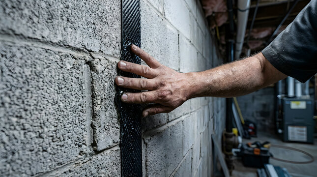 carbon fiber foundation repair| basement wall reinforcement strap| cinder block structural stabilization| residential foundation crack repair| structural engineering home maintenance