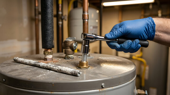 water heater anode rod replacement | how to change water heater anode rod | plumbing maintenance tools and techniques | corroded anode rod vs new installation | professional plumber water heater 