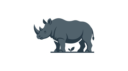 Stylized Rhino Illustration - Vector Graphic © zian