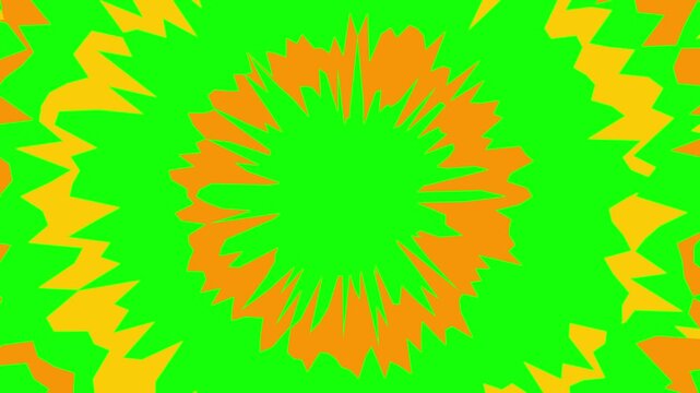 騒音や爆音を表現した派手なアニメーション