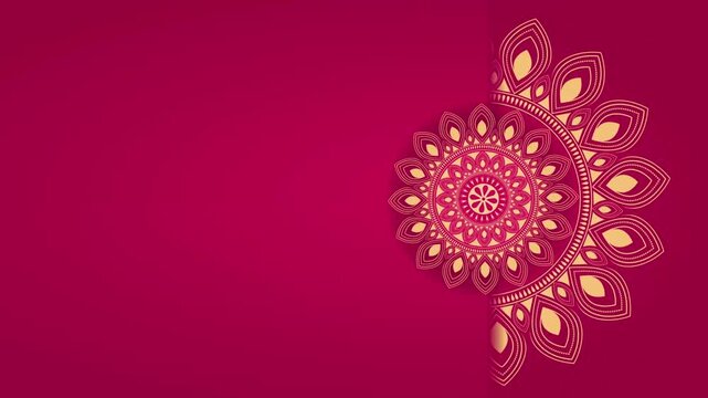 Luxury Mandala Design Background with Golden Color.