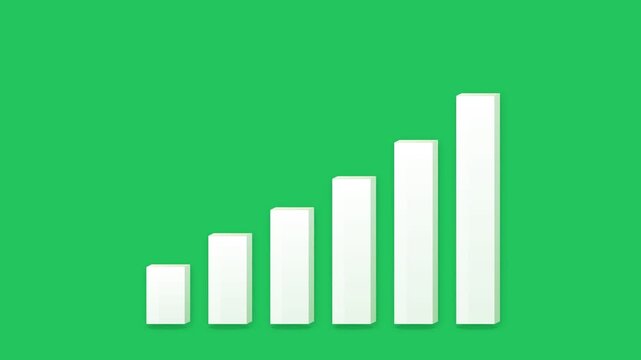 Green Screen Bar Chart Animation &ndash; Chroma Key Data Visualization Motion Graphics