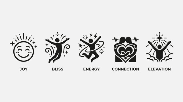 Set of human emotion and state of mind icons