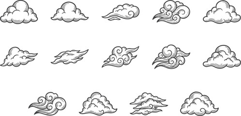 Fototapeta premium Various Cloud Set