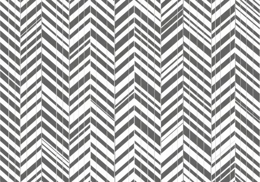 Seamless herringbone pattern with grey and white zig zag lines