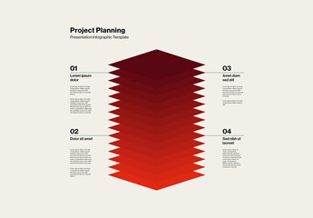 Project Planning Presentation Stacked Infographic Template