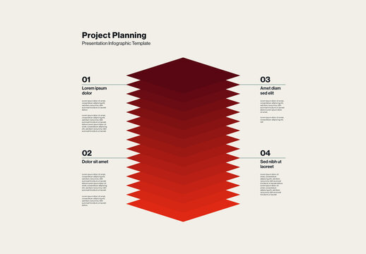 Project Planning Presentation Stacked Infographic Template