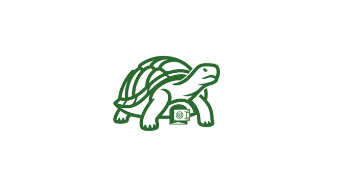 Green turtle icon with detailed shell pattern design.