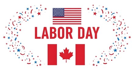 Fototapeta premium Labor day celebrations in canada and the usa