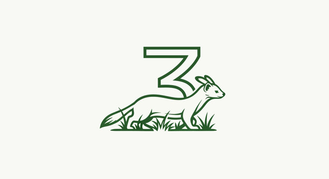 Illustrated zebra logo with green grass design.