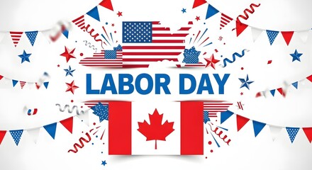 Obraz premium Labor day celebrations in canada and the usa