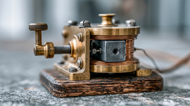 Morse code telegraph brass sounder coil  2