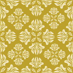 Fototapeta premium Seamless floral pattern, romantic ditsy print, abstract flower ornament in spring vintage motif. Elegant botanical design of hand drawn pink flowers, tiny leaves, small bouquets. Vector illustration