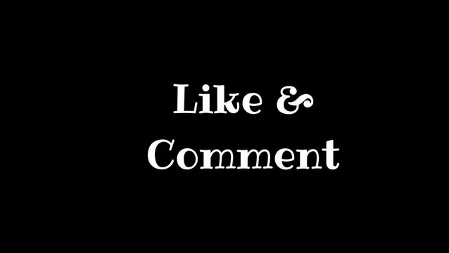 Like and comment