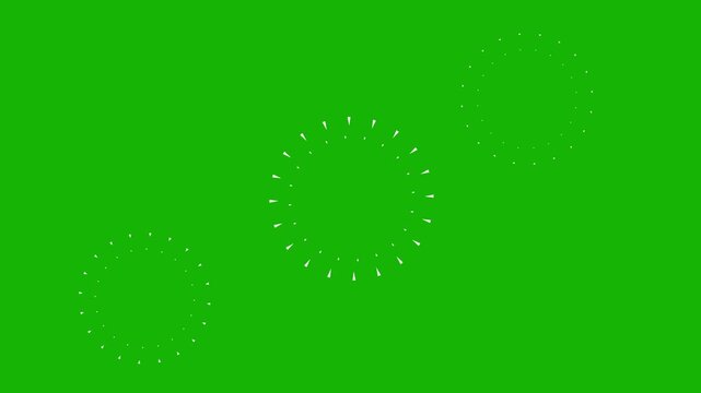 Circle, line Bursts And Sparks Animation on Green Screen background. Circle Burst Motion Graphics in After Effects, blast circle pop-up loop animation, template elements