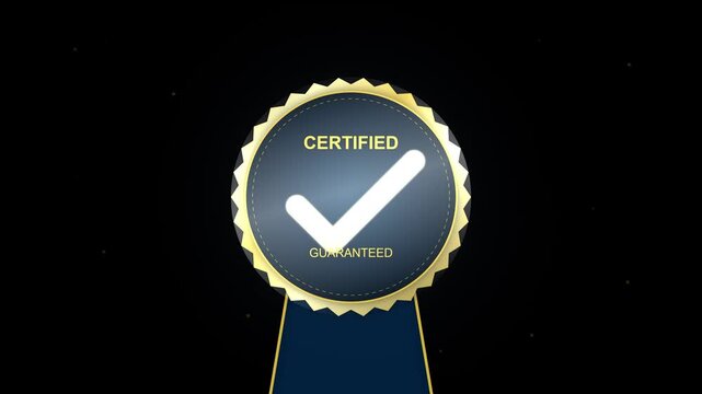 Certified Professional Blue Ribbon Badge Design.