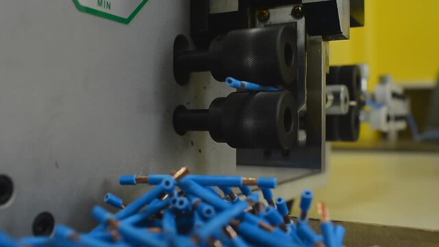 Creating colorful connectors in an electric workshop