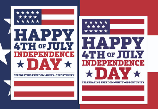 USA Independence Day Patriotic Poster Layout 