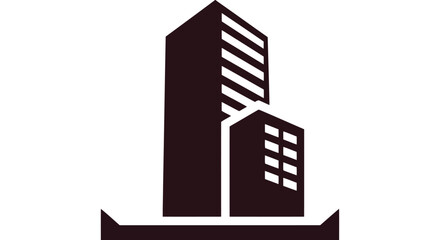 Fototapeta premium Modern Skyscraper Building Icon illustration 