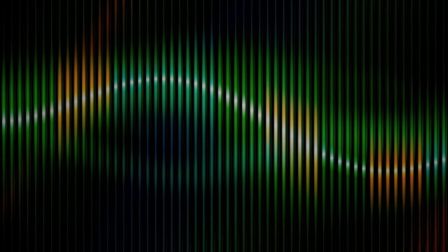 Dna sequencing data on a dark background with bright green and yellow colors