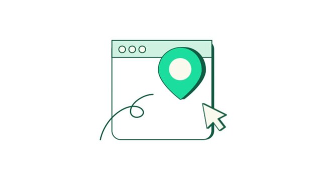 map pointer with pin icon