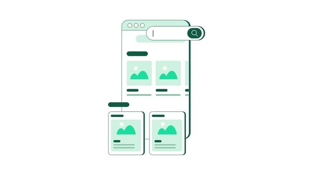 Modern News Reading Website Interface Animation with Article Preview UI