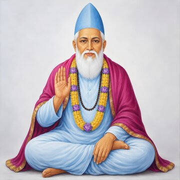 Kabir Das Jayanti saint portrait illustration.