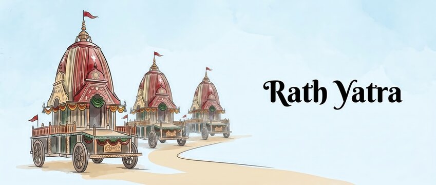 Creative chariots for happy rath yatra.