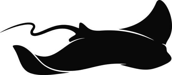 Black wolf silhouette howling © Kayem