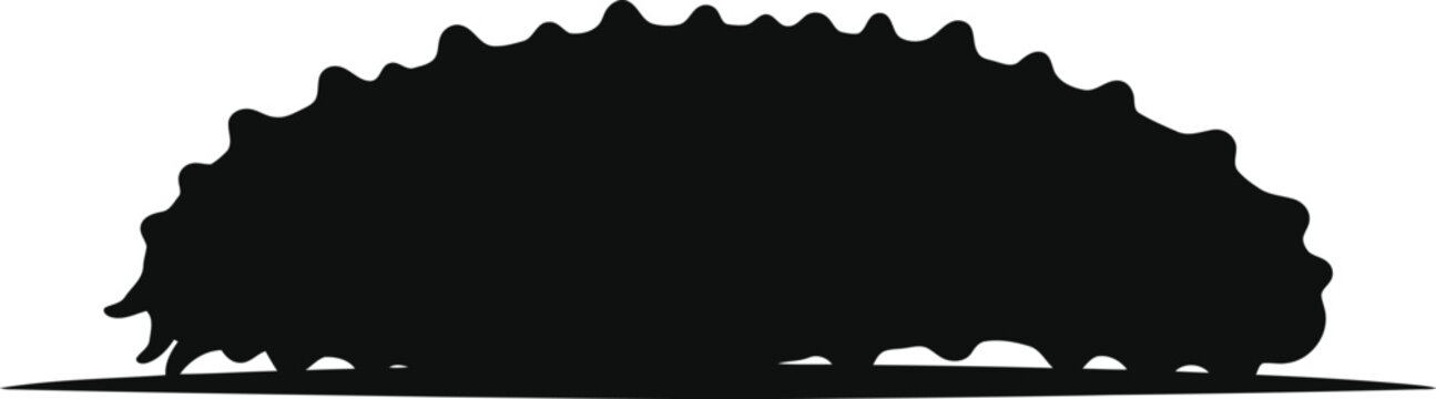 Black silhouette of a parasaurolophus dinosaur