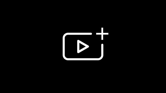 White add video button icon for media upload and creation