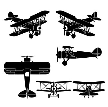 Sopwith Camel Biplane Vintage Military Aircraft Aviation Illustration