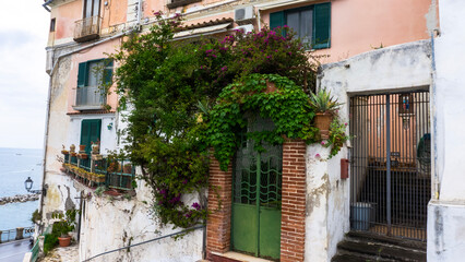 Fototapeta premium Atrani, Italy along the Amalfi Coast at dusk.