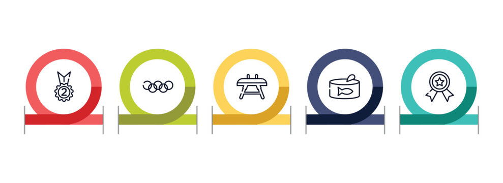 winning red outline icon set featuring second place, rings, vaulting horse, tuna can icons.