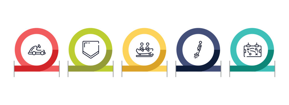 soccer outline icon set featuring go kart, home plate, bobsledding, flyboard icons.