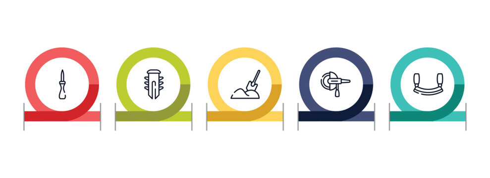 cutting tool outline icon set featuring null, dyupel, digging, grinder hine icons.