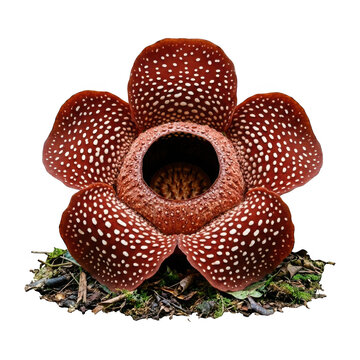 Rafflesia arnoldii, the worlds largest individual flower, isolated on transparent background